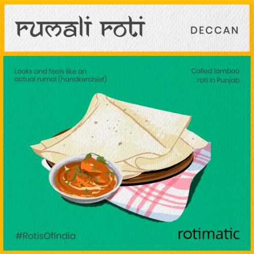 Infographic showing Rumali Roti