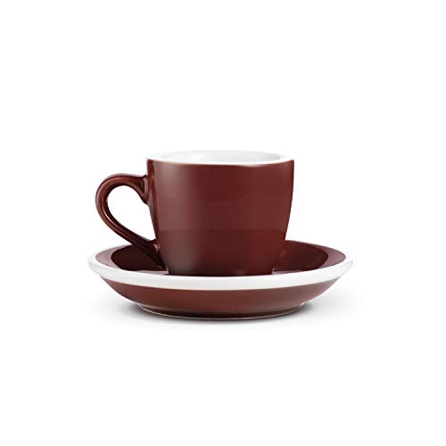 Olympia Cafe Espresso Cups Red 100Ml 35Oz Porcelain Coffee Milk Jugs 12pc