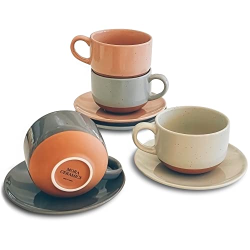 LOVERAMICS Brown Espresso Cups and Saucers Egg Style, 80ml (2.7 oz) (2 –  Laidrey