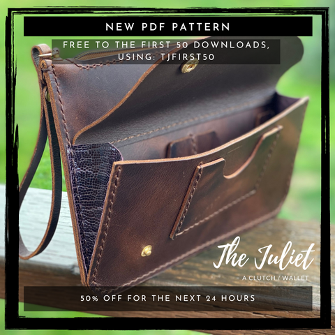 Free Clutch Wallet Leather Pattern for the first 50 downloads