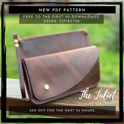 Free Clutch Wallet Leather Pattern for the first 50 orders!