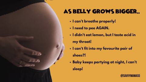 Pregnancy woes, pregnant symptoms, pregnant belly