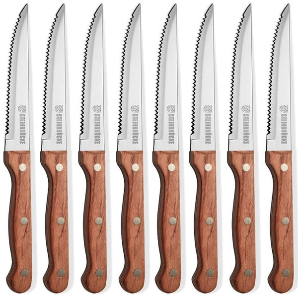 Steak Knives Set of 8 Rosewood Handle