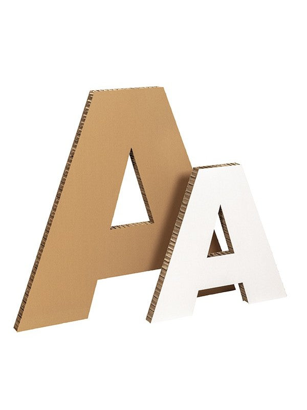 Gluren Seraph vallei Kartonnen letters ARIAL — Karton Design