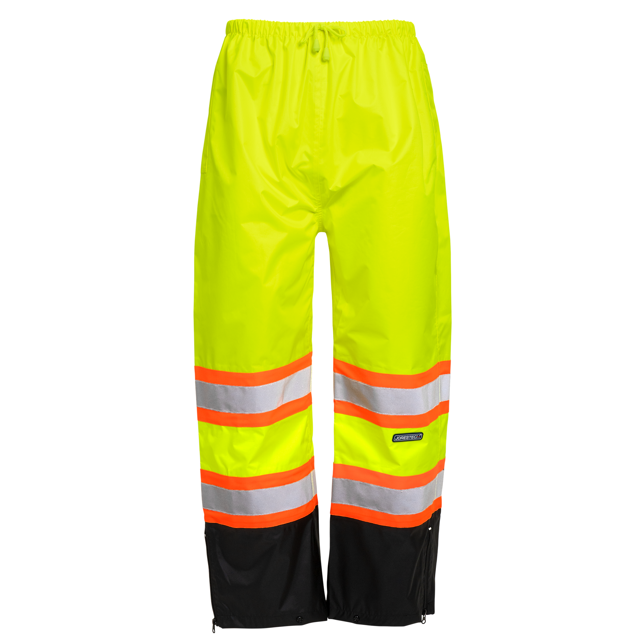 Men’s Complete Breathable Waterproof Rain Pants with 1/2 Zip Legs -  Fluorescent Yellow / S (30-32)W x 30L