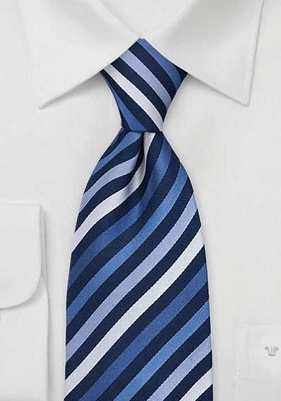 Cravata cu design italian cu linii albastre-Blue-Cravate Online
