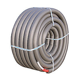 universal pex rør 28 x 4,0 mm. Rør-i-rør med 13 mm isolering. 50 meter i rulle