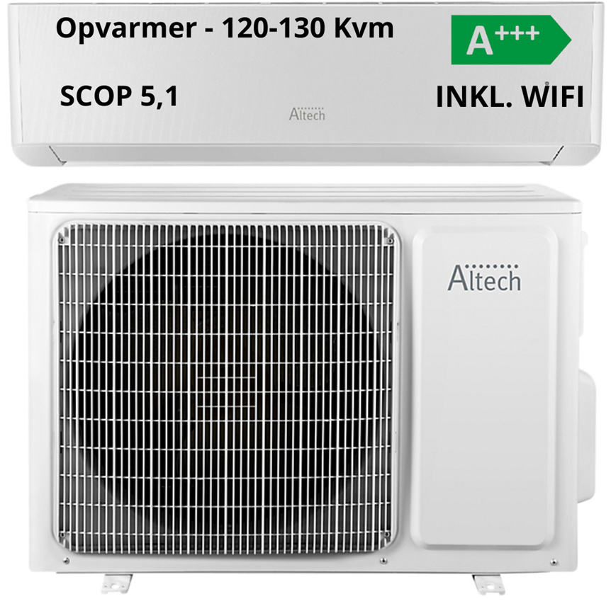 Altech SIRIUS 12K varmepumpe 0,9-7,2 kW. Luft/luft. Inde- & udedel.