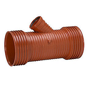 Uponor grenrør 45° 250/110mm for glat rør, Ultra Rib 2