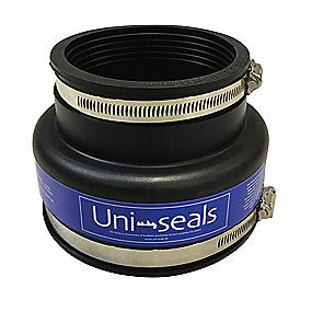 Uni-seals NSC rørkobling, lige 100-115mm, EPDM/AISI316. Anvendes til kloak- og afløbsrør i jord.