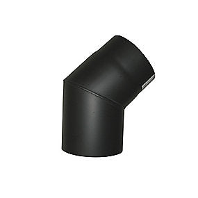 200 mm knærør 45° sort røgrør - Metalbestos