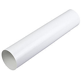 Duka Vent.rør Ø125X500MM Hvid Plast fremstilles i 2mm pvc