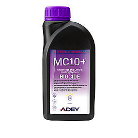 ADEY MC10+ Biocider 500ml. På plastikflaske dækker 125 liter