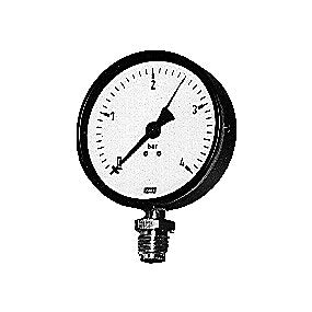 Erik Færgemann Manometer Ø100 mm, 1/2'' (ned), glycerinfyldt, 0-10 bar