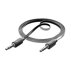 CL lydkabel, mini-jack. 3,5mm AUX-music kabel med mini-hanstik i begge ender. 1 mtr.
