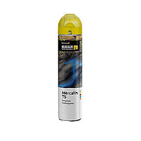 Mercalin markeringsspray 600ml TS gul, bl.a. t/asfalt, beton, græs eller grus m.m.