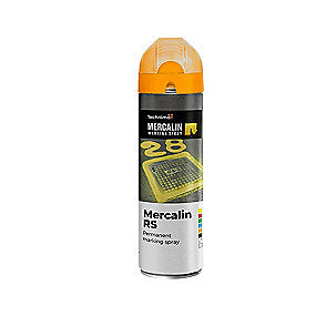 Mercalin markeringsspray 500ml RS orange, bl.a. t/asfalt, beton, græs, grus, træ, sten & is