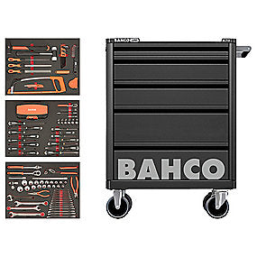 Bahco værktøjsvogn 26'' Med 5 skuffer, Indeholder 140 dele værktøj