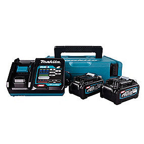 Makita batteripakke 40V, 2x4,0 Ah batterier, hurtiglader i Makpac kuffert. 191J97-1