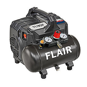 Flair 11/6OF kompressor 1,0hk 230V, lydsvag, 105L/min, 6L tank, 8 bar, oliefri