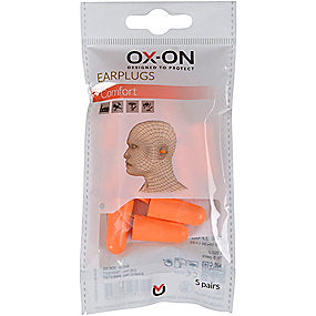 OX-ON Ørepropper comfort Bløde, smidige & smudsafvisende - 5 par