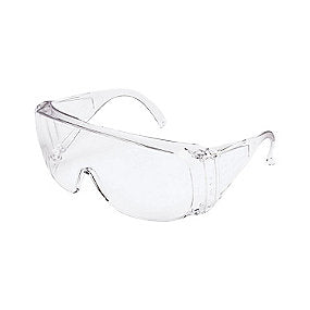 Sikkerhedsbrille Klart stel/linse, kan bæres på alm. briller