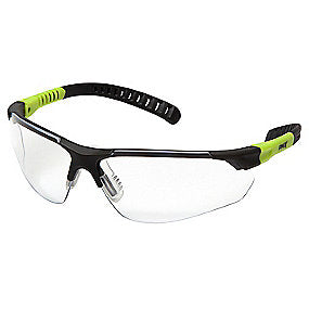 Pyramex Sitecore Sikkerhedsbrille klar, grå/lime, kurvede linser, justerbar 3 lgd
