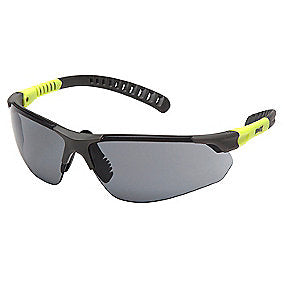 Pyramex Sitecore Sikkerhedsbrille grå/lime, kurvede linser, justerbar 3 lgd
