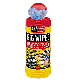 Big wipes heavy duty 80 Eksta stærke anti-baktielle dobbelt-sidet renseservietter - 80 stk. pr. bøtte