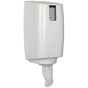 Dispenser til håndklæderulle White Classic, Mini, 16,5x18,5x33cm, hvid, plast, centertræk