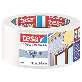 tesa byggetape PE 33mx50mm PRO 4845, byggetape hvid -40gr. til +60gr.