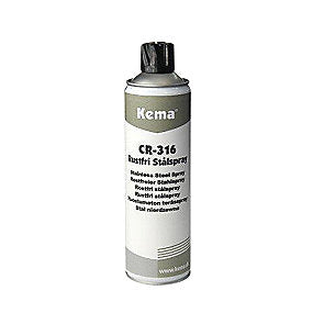 Kema rustfri stålspray CR-316 400ml Korrosionsbeskyttelse med rustfri stålpigmenter