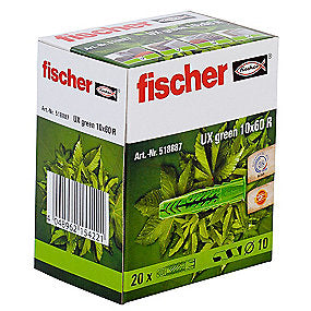 Fischer universal nylondybel UX 10x60 R Green - pk 20stk.