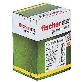 Fischer hammerfix sømdybel N 6x40 S, Green, mindst 50% bæredygtigt mat. - pk a 45stk