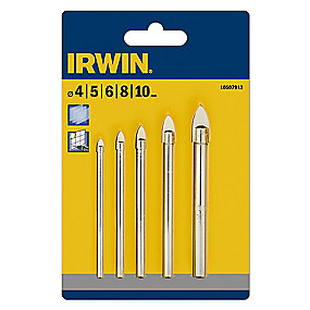 Irwin Glas & flise borsæt 4-5-6-8-10 mm