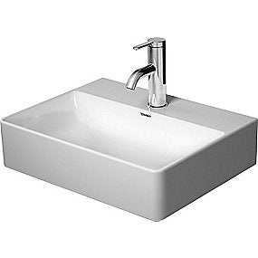 Duravit DuraSquare vask 450x350mm. Uden overløb med hanehul og WonderGliss