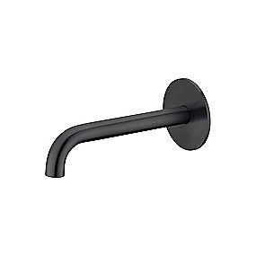 QTOO Sensor håndvaskarmatur berøringsfri 190mm til vægmontering, børstet sort charcoal