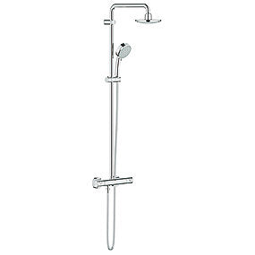 GROHE New Tempesta Cosmopolitan 160 Brusesystem med termostat til vægmontering. Krom