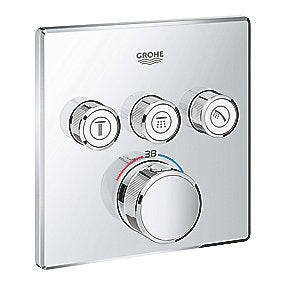 GROHE Smartcontrol termostat 3 funktioner til indbygning , firkantet