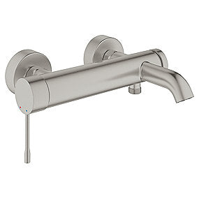 GROHE Essence kar-brus armatur, DN 15 vægmonteret, supersteel