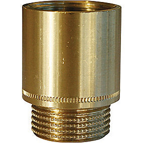 Haneforlænger 1/2'' x 40 mm, muffe/nippel, rå messing