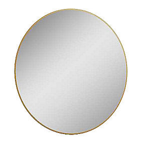 Luxor spejl Ø60cm LED. 230 V, Nettilslutning. Guld