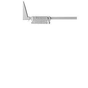 Van Der P Erica2000: Universalstang 12-i-én, hvid, Komplet med 12 gardinringe og 2 vægbeslag