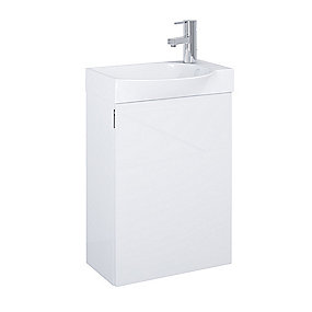 Alterna IMAGE Compact 45 CM Møbelskab & håndvask, hvid højglans