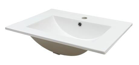 Cassøe porcelæns bordplade hvid m/intg. vask - 101 cm por100