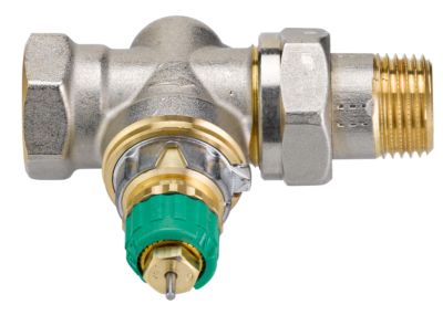 Danfoss RA-DV radiatorventil 1/2''. Ligeløbende med indbygget trykregulator til 2-strengsanlæg, 013G7714