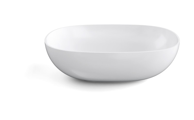 Cassøe oval porcelænsvask u.overløb Hvid 53698209
