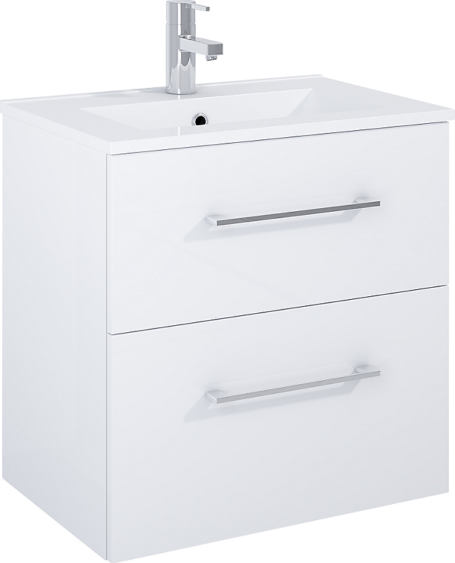 IMAGE 60 CM Møbelskab & håndvask, hvid højglans