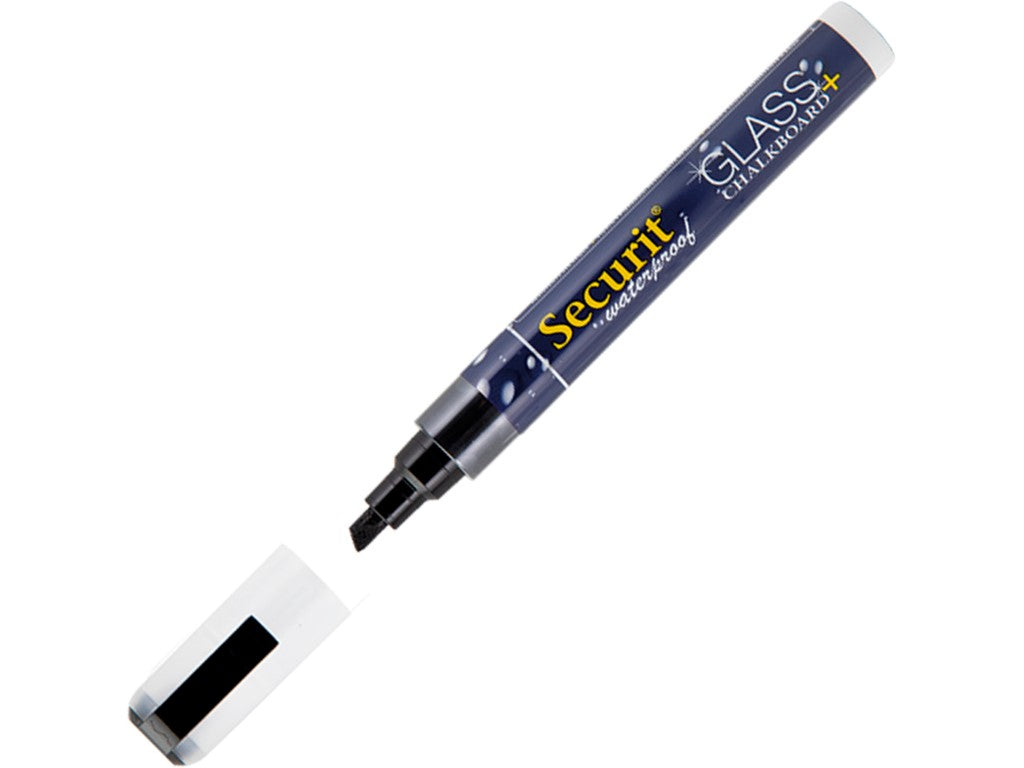 Securit® Waterproof chalkmarker - black - 2-6mm nib