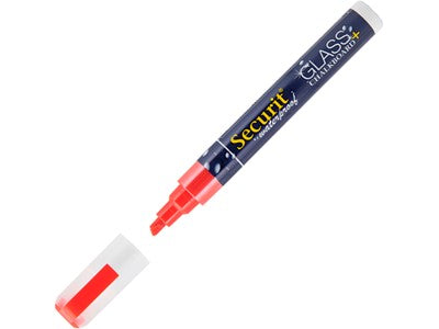 Securit® Waterproof chalkmarker - red - 2-6mm nib